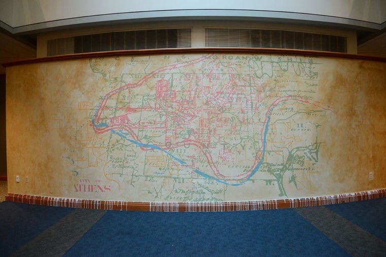 Undergraduate Art League paints fresh mural in Baker Center  