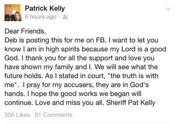 Pat Kelly Facebook status  