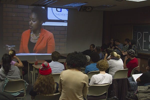 Senate debate draws crowd  