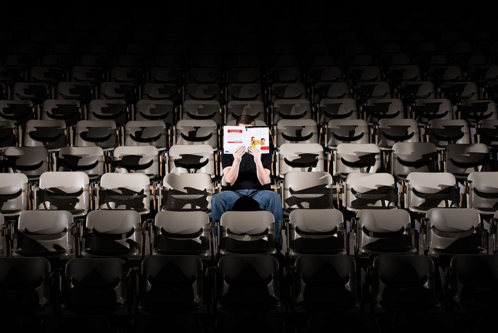 Student in lecture hall  