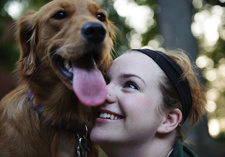 A bond between Kat and dog  