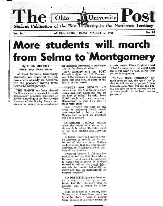 Several OU students joined historic Selma march  