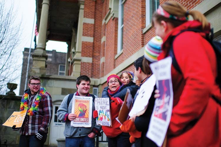 Marriage equality rally raises awareness in Athens  