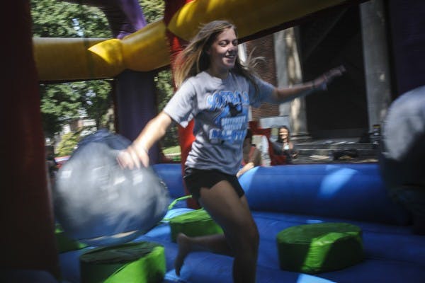 UPC hosts 'Hunger Games'-themed bounce house, games on College Green  