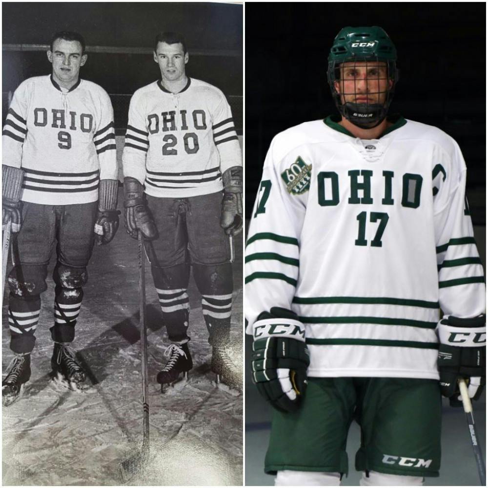Ohio's new home jersey for its upcoming 60th anniversary&nbsp;season. (photo via OHIO Hockey)