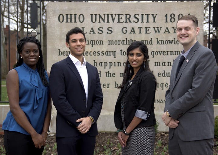 Becky Salami, Alec Koondel, Maria Modayil and Chris Glick (left to right) formed the&nbsp;GLocals ticket.&nbsp;