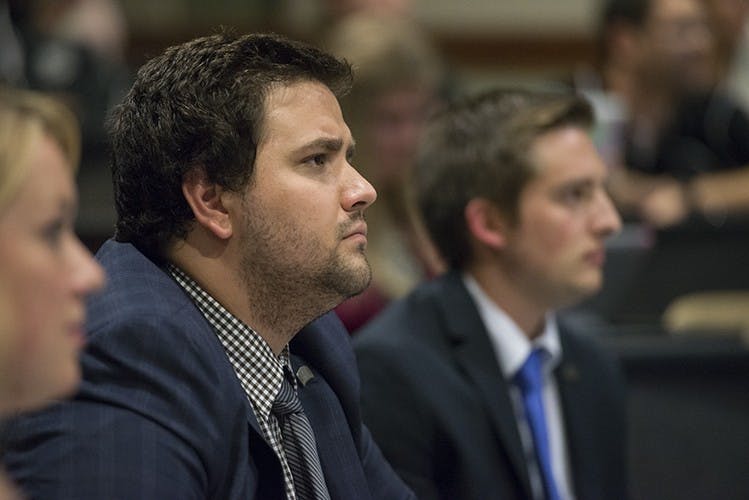 Student Senate's 39 voting members will cast anonymous votes on their confidence in the four executive members  