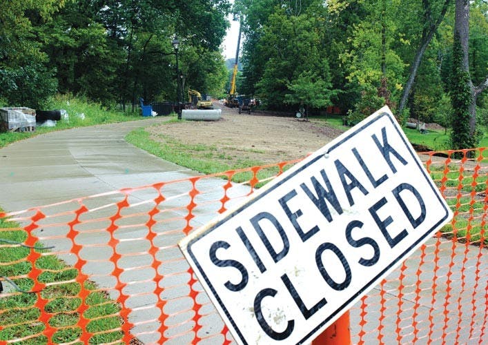 Path along Baker Center to be paved  