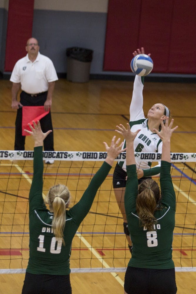 Volleyball Green and White Scrimmage