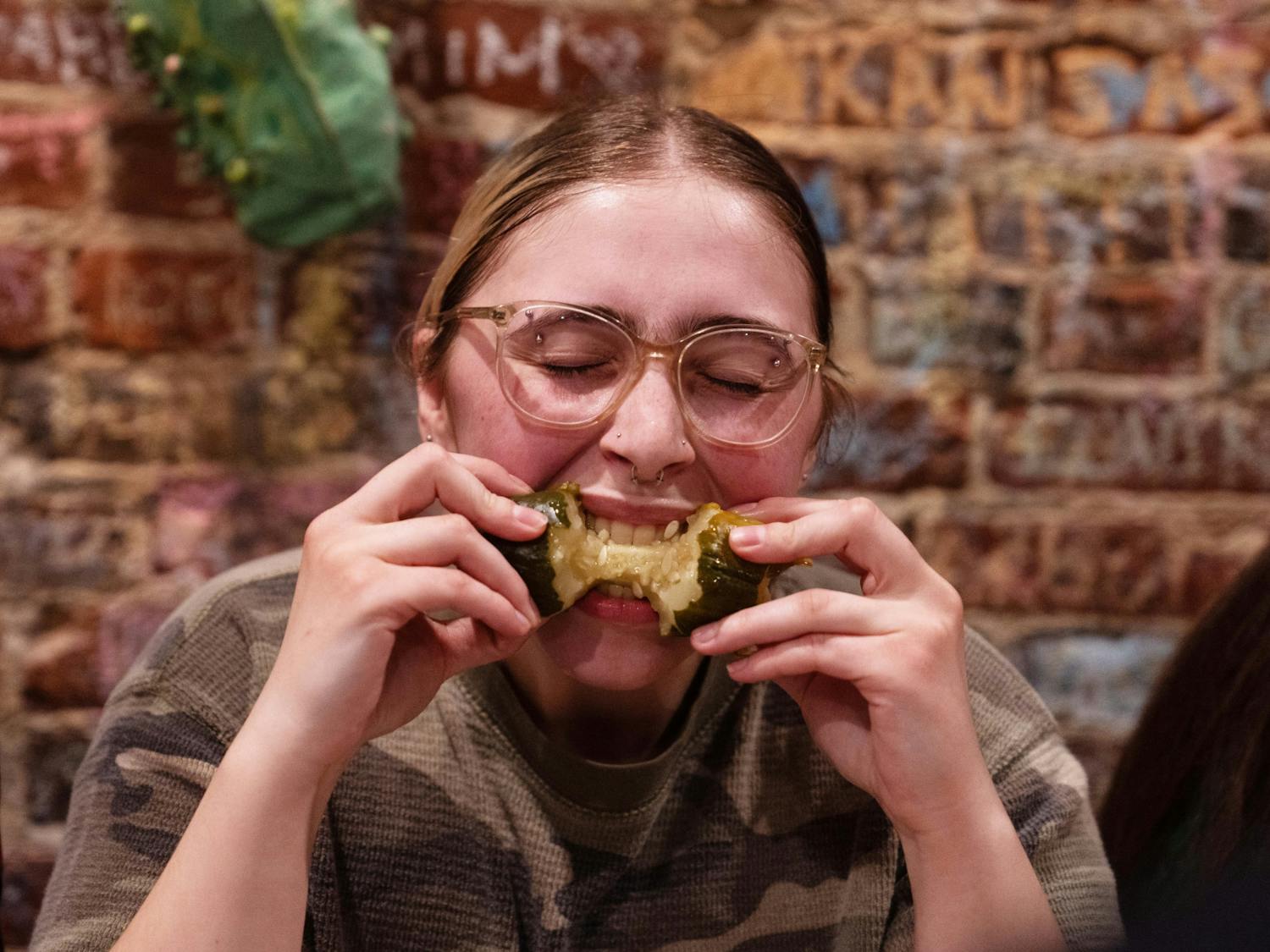 Contestants relish in eating contest during Pickle Fest