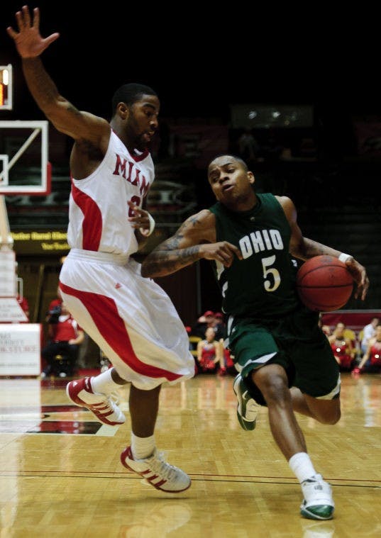 Men's Baketball: Bobcats lose Battle of the Bricks to Miami, 76-66  