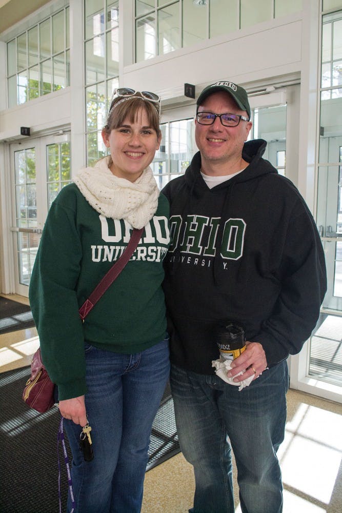 Kirsten Pribula, a junior studying graphic design, and her dad, Jim Pribula  
