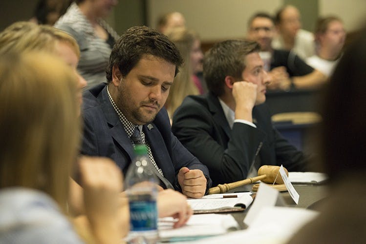 Southall says Student Senate will not follow Graduate Student Senate's lead in voting to operate as a public body  