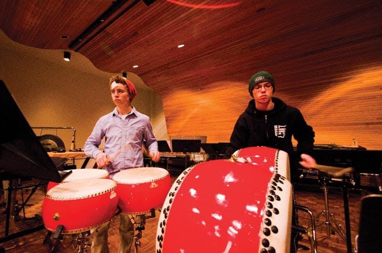 Percussionists drum up show  