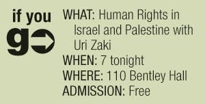 Speaker to highlight Middle East conflict  