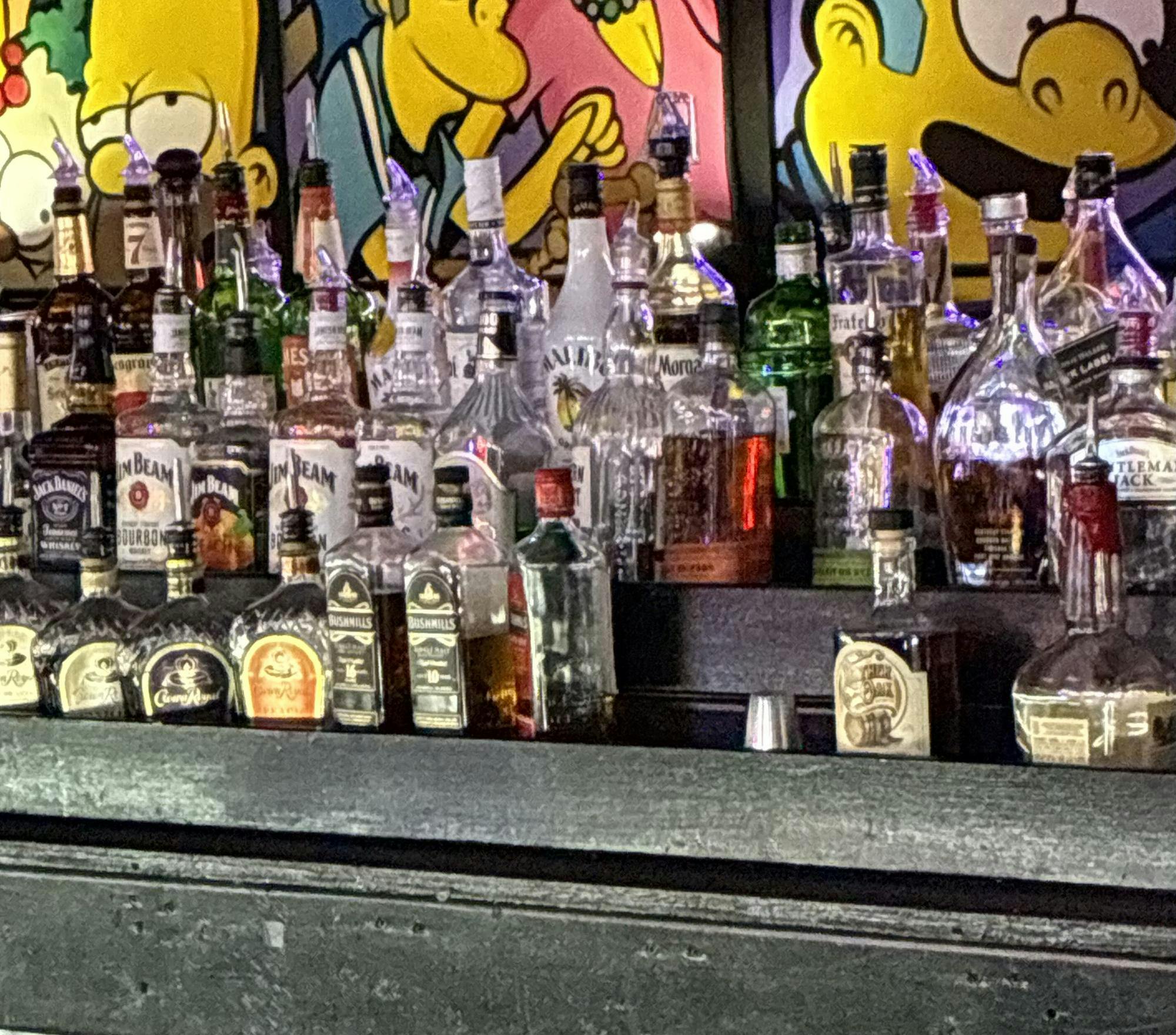 Various alcoholic beverages 