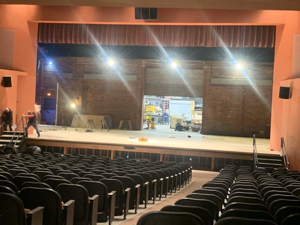 <p>Fritsche Theatre in Cowan Hall is still currently under construction after a pipe burst in December that left the stage and dressing rooms damaged.</p>