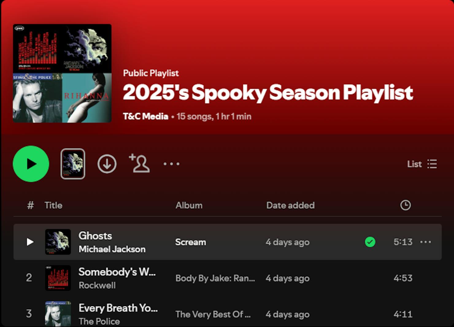 Spooky Season Playlist