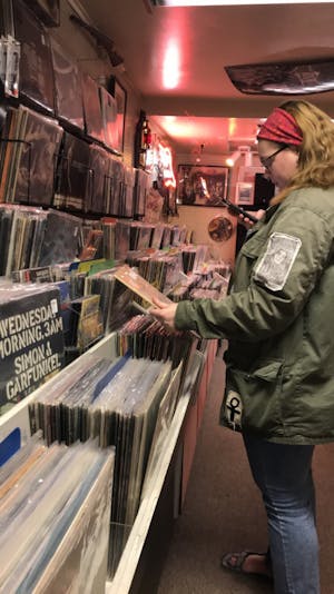 Liz Wells chooses a record