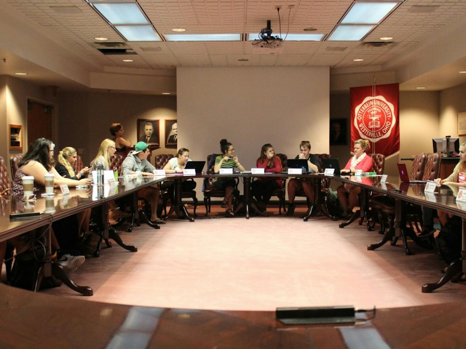 Student Senators gather to discuss important campus issues.