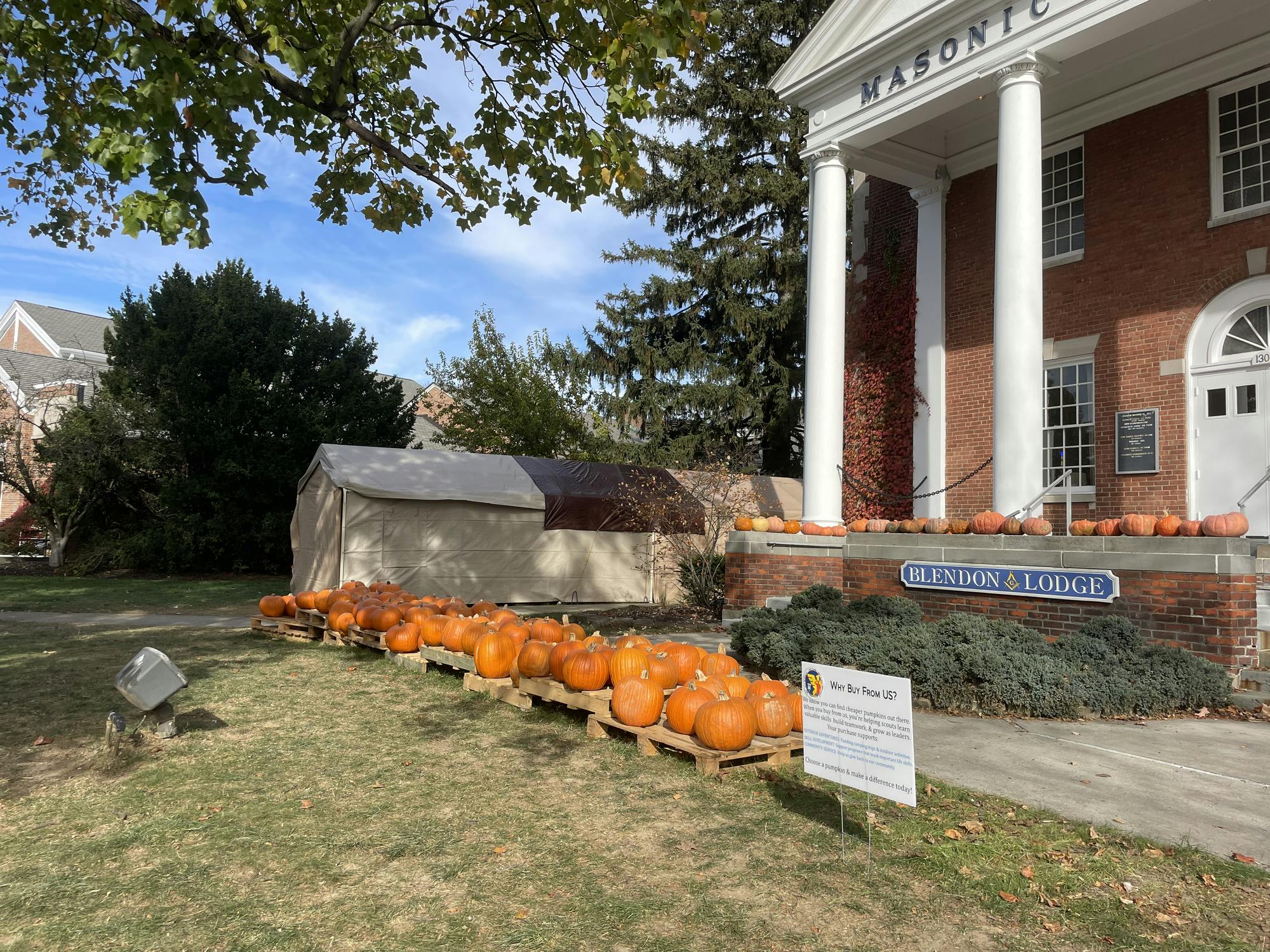 Annual Boy Scouts pumpkin sale