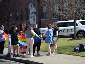 Otterbein Police Department observes protesters and counter-protesters