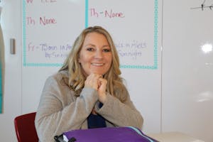 Sandy Light enjoys time in her math classroom