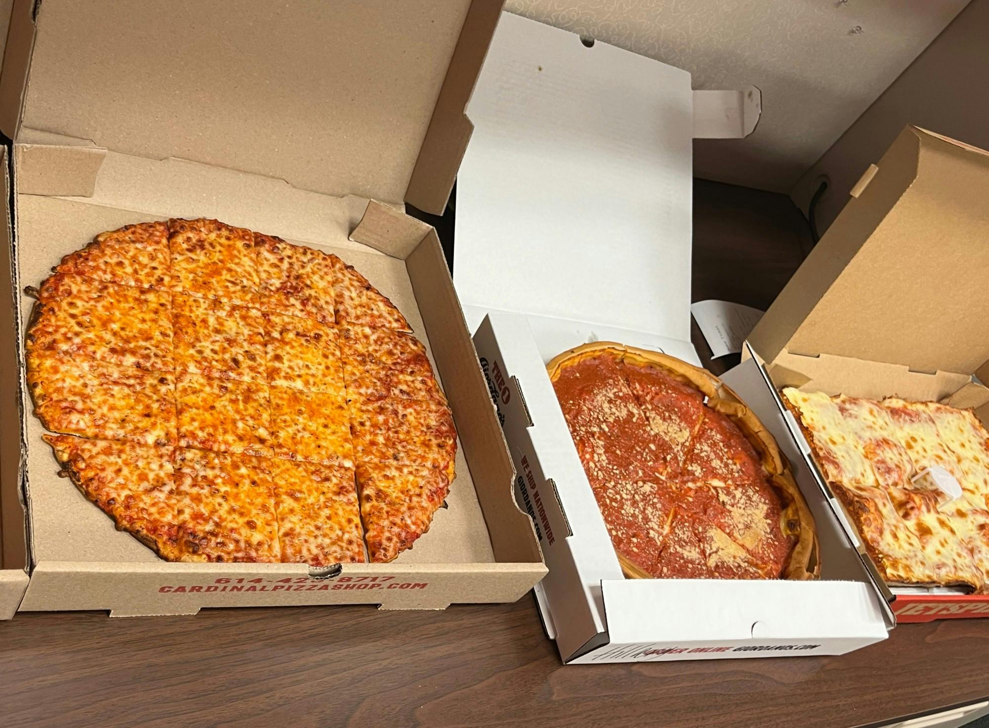 A selection of the pizzas T&C staff sampled