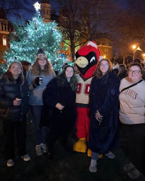 Posed photo at tree lighting