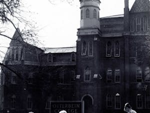 Throughout the archives from 1963-64, Towers was sometimes called the Ad Building because of the administration's offices there. The yearbook ended the look back with this photo of Towers Hall.