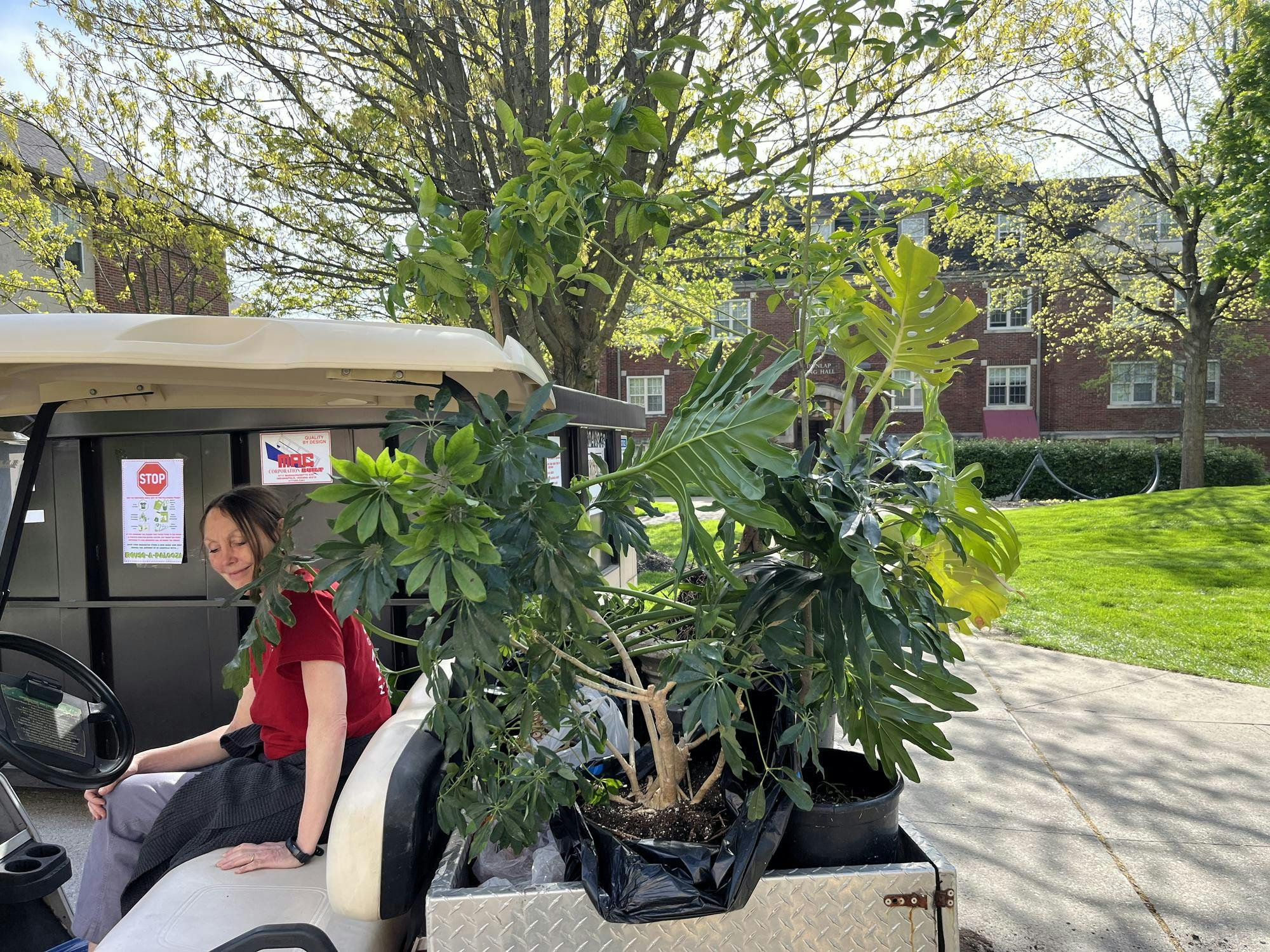 A department staff member participates in the ReUse-a-Palooza event.