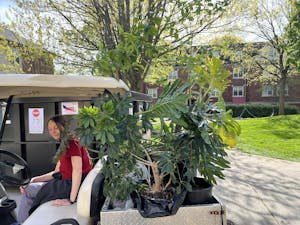 A department staff member participates in the ReUse-a-Palooza event.
