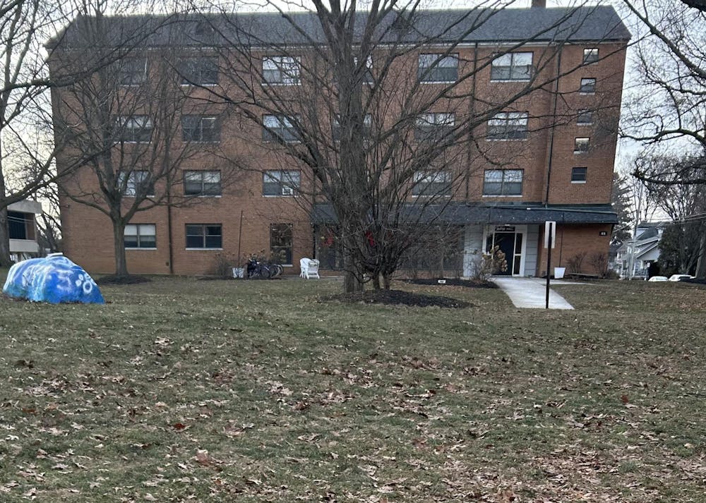 <p>Mayne Hall is one of several dorm buildings on campus.</p>