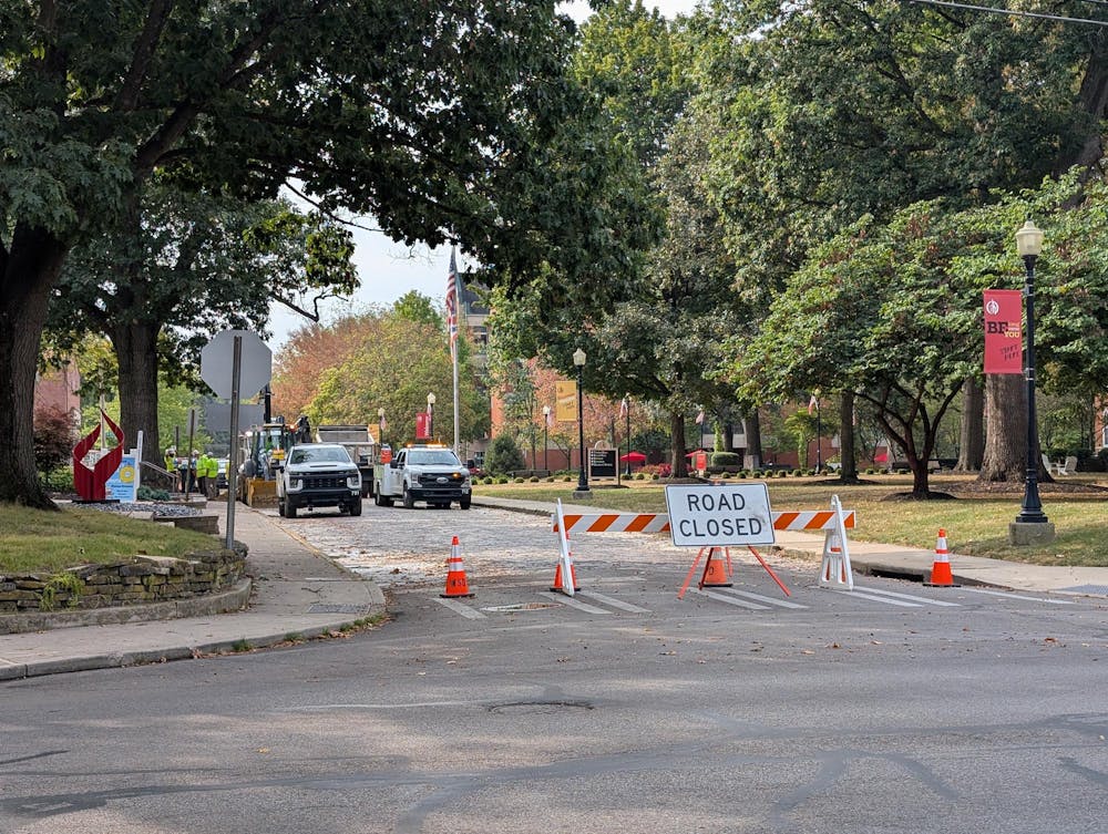 Construction crews are working to fix the water main leak on Grove St.