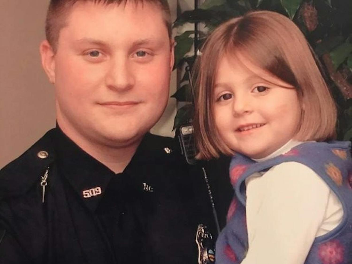 Savanah Jordan with her father, slain Westerville officer Eric Joering