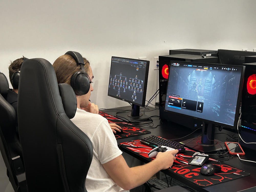 Esports team practicing before an event 