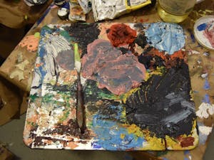 Charlie's painting palette