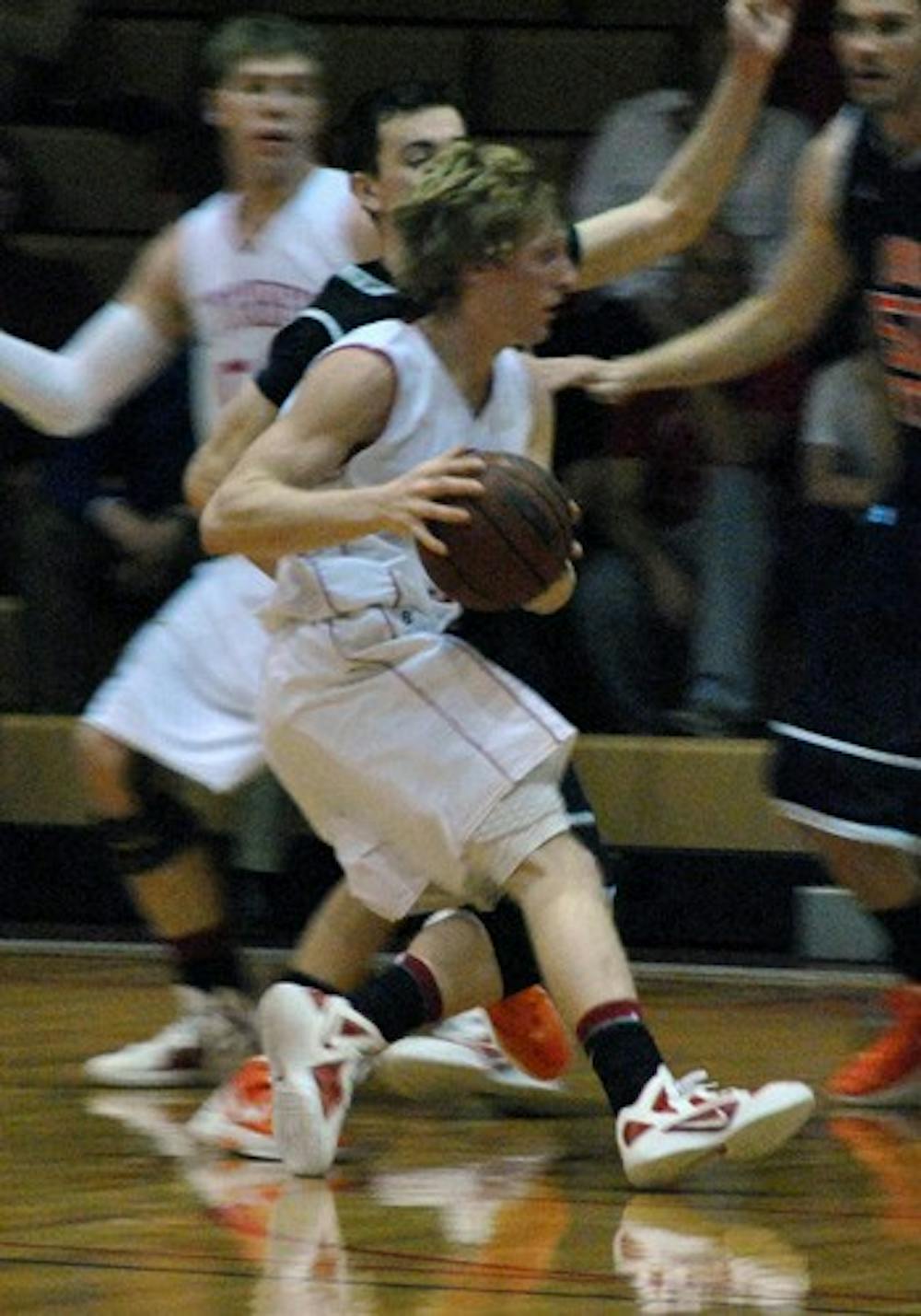 	<p>Senior Brice Rausch had a team-high 14 points and surpassed the 1,000 point marker for his career.</p>