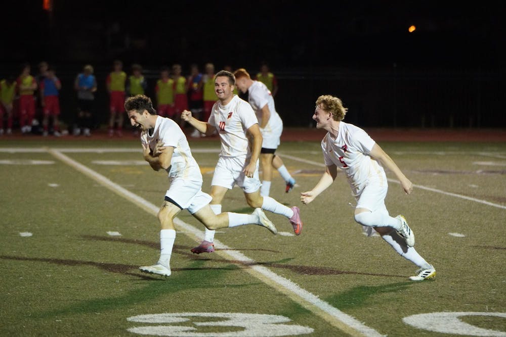 <p>Men's soccer photo vs Denison University</p>