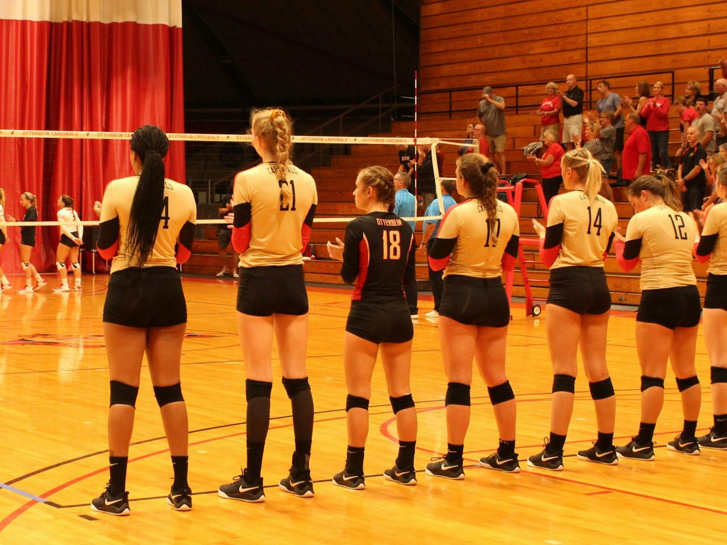 National anthem at Homecoming volleyball match