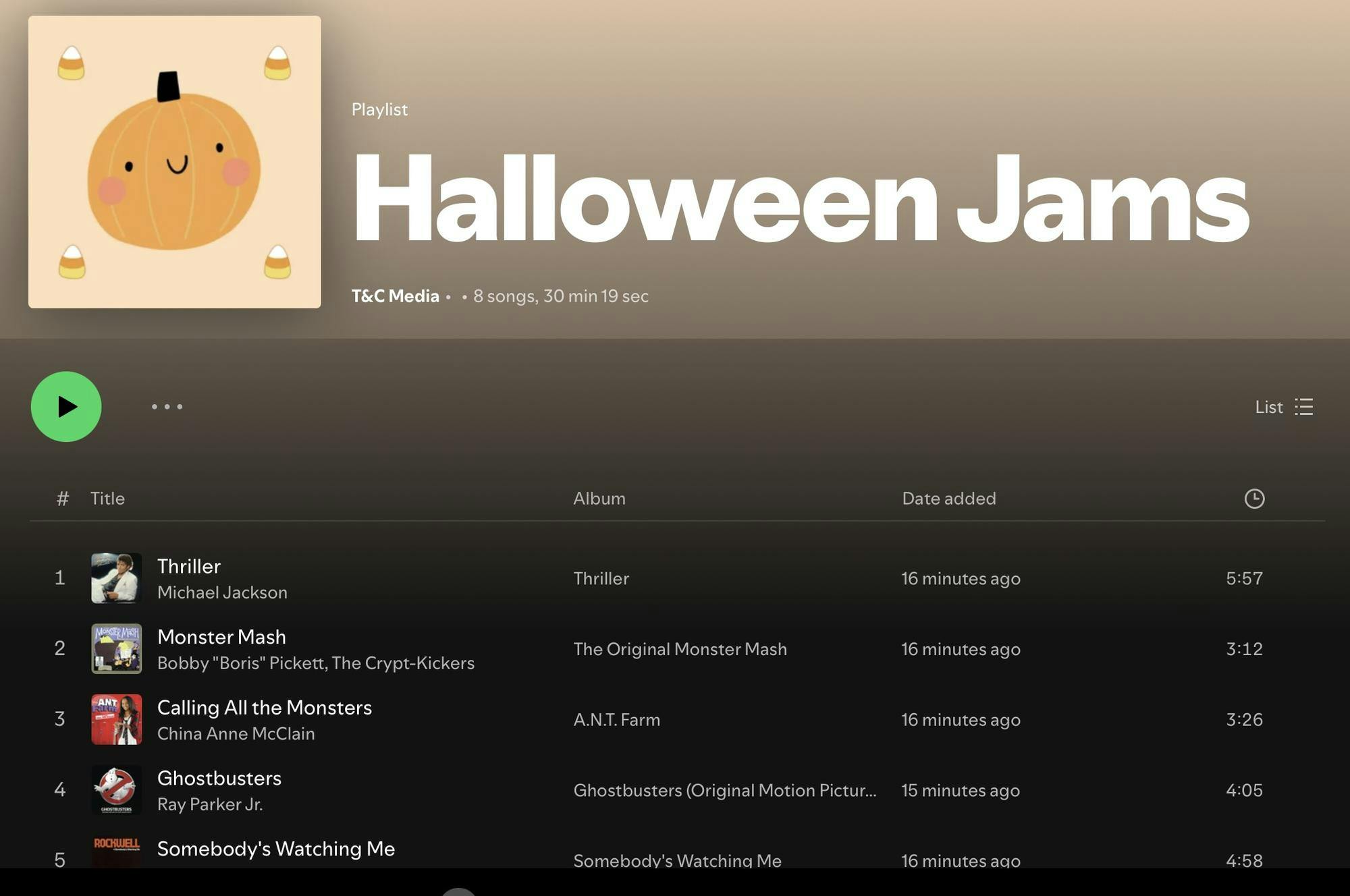 Halloween Jams playlist cover