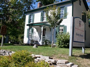William Hanby’s house stands on Main Street. The house’s original location is the current site of the Campus Center. William’s son, Benjamin Hanby, wrote “Darling Nellie Gray” and “Up on the Housetop.”