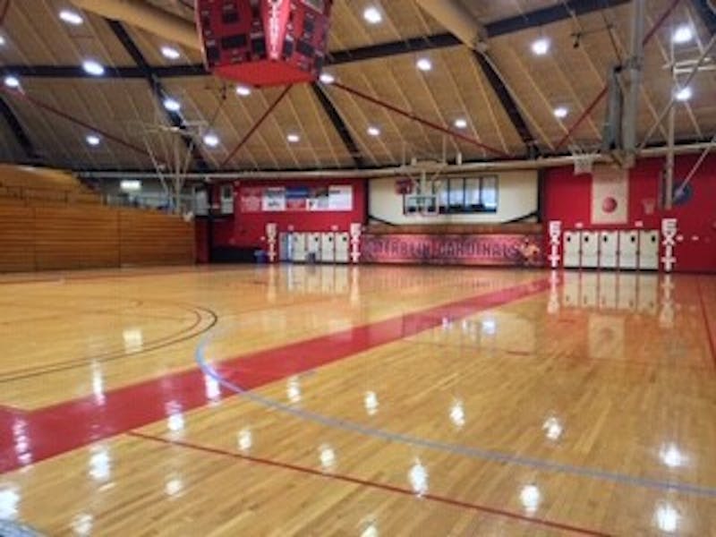 The Rike Center houses the home basketball courts for Otterbein's basketball and volleyball teams.