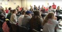 Volleyball team finds out they are hosting tournaments 