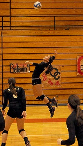 	Senior Kristen Bennett has 241 kills this season.