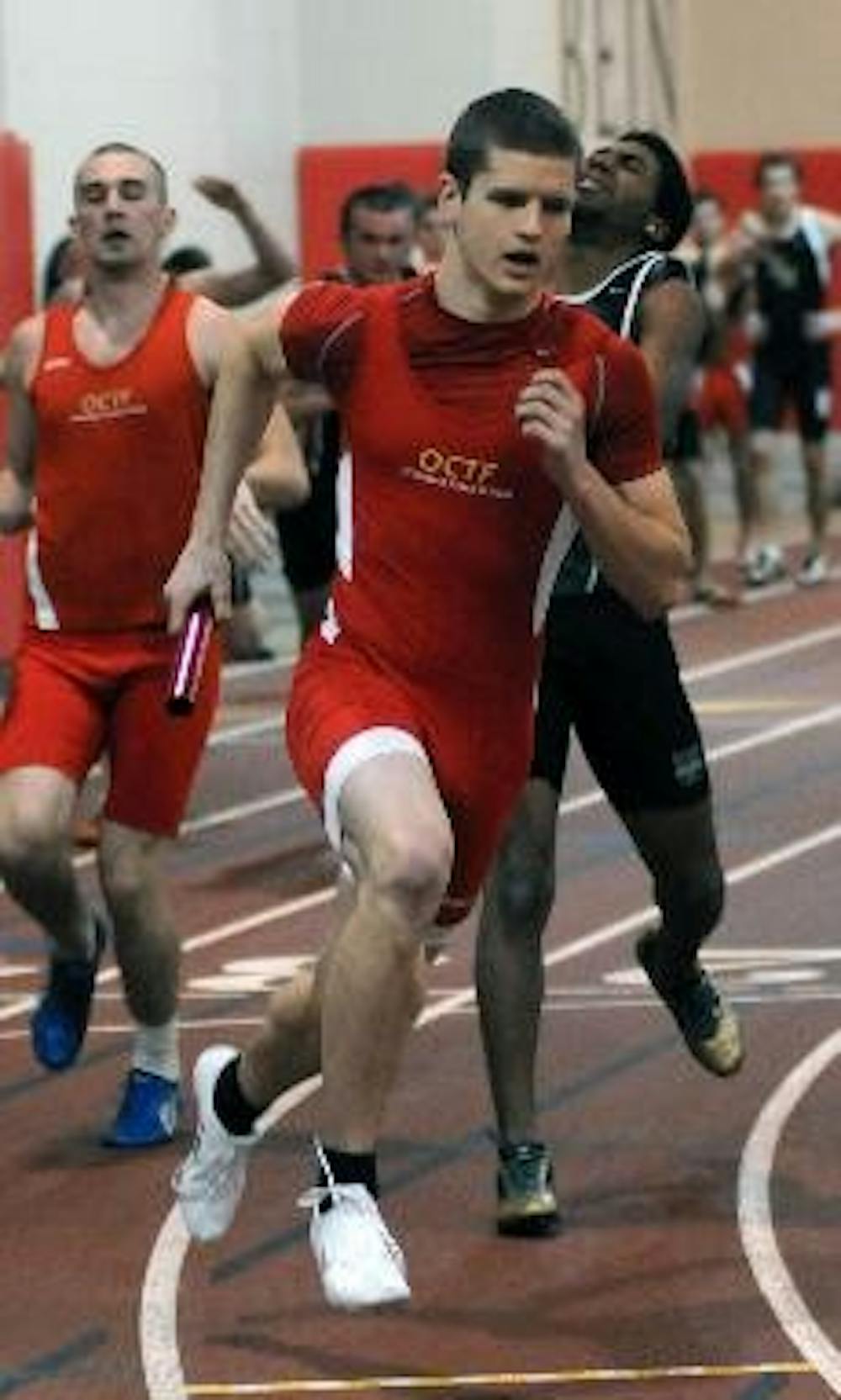 Mike Lash placed fifth in the 55 meter hurdles at OAC.