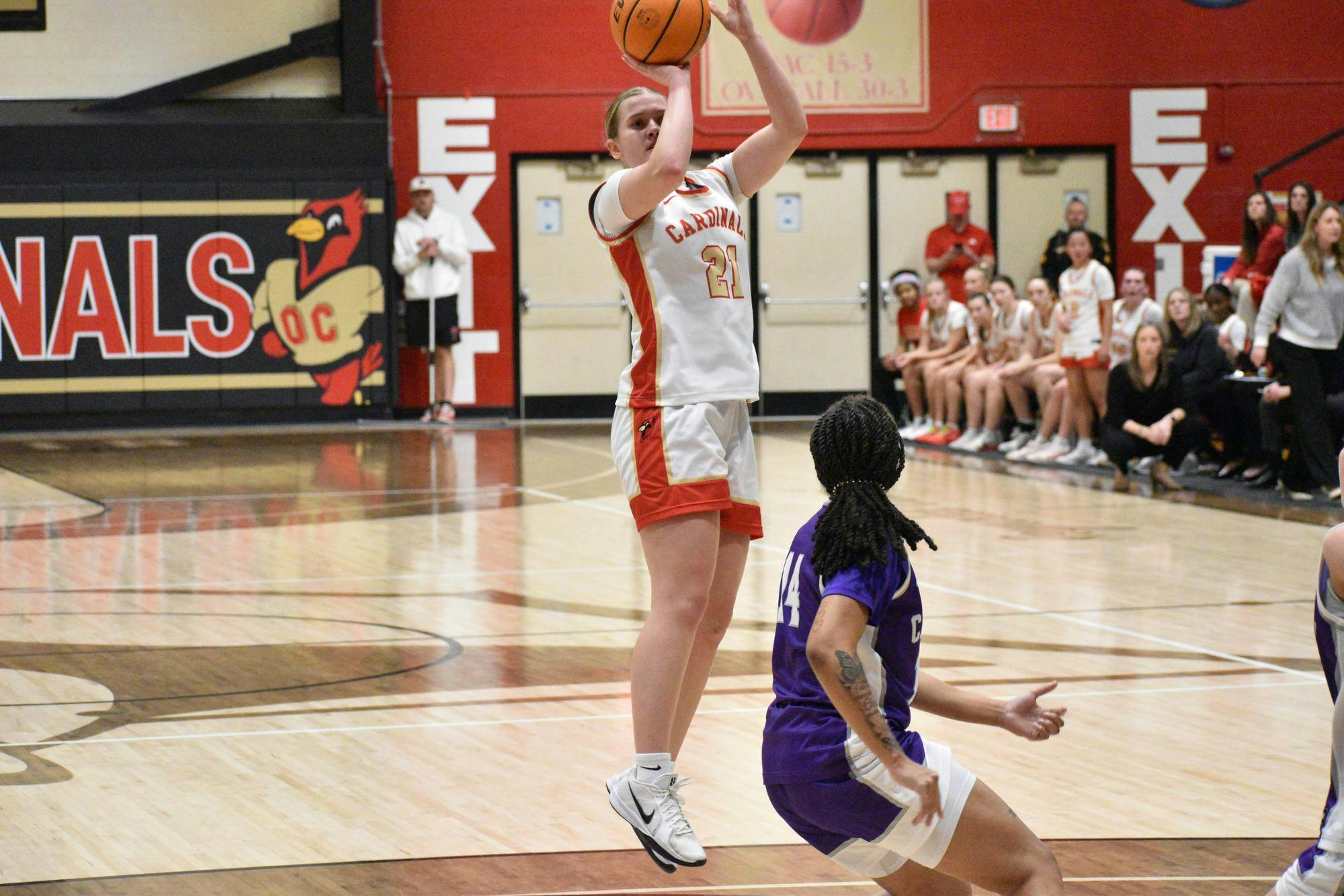 Otterbein Player takes a Jumpshot