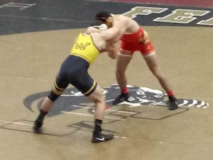 Otterbein wrestles against Wilkes University at Southeast Duals 