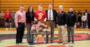 Drew Kasper is honored on senior night