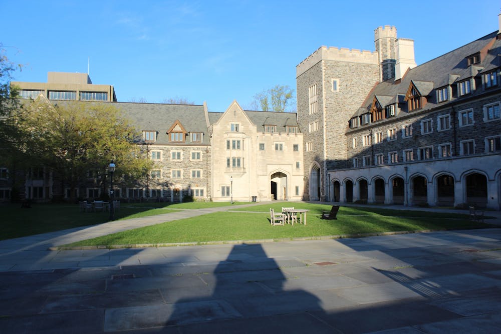 <h5>A sunny, serene moment in the Whitman courtyard.&nbsp;</h5>
<h6>Samantha Lopez-Rico / The Daily Princetonian</h6>